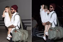 David Beckham cưng Harper như trứng mỏng