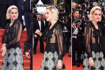 Kristen Stewart không mặc nội y trên thảm đỏ Cannes