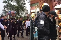 Vợ chồng Châu Kiệt Luân đi chơi Disneyland với 4 vệ sĩ