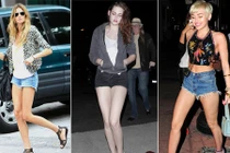 Người đẹp Hollywood đọ chân dài bằng short ngắn