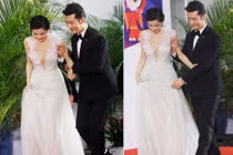 Huỳnh Hiểu Minh dìu Angelababy từng bước