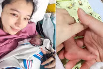 Từ Nhược Tuyên khoe con trai sơ sinh