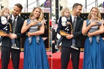 Ryan Reynolds gây chú ý khi lần đầu xuất hiện cùng vợ con