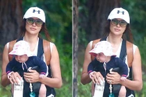 Siêu mẫu Irina Shayk lần đầu để lộ mặt con gái mới sinh