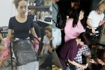 Soi quá trình Minh Hằng đắp lớp silicon 15 kg để đóng phim