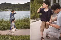 Vợ chồng Lee Young Ae đưa hai con sinh đôi đi chơi