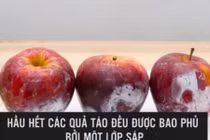 Mẹo hay phát hiện táo chứa chất độc bằng nước nóng