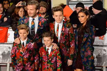 Gia đình Beck-Vic bị chế với thời trang chăn con công