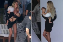 Thiên thần Victoria’s Secret vừa chụp mẫu vừa cho con bú