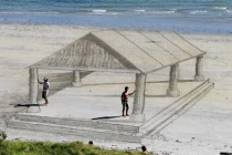 Kinh ngạc những bản vẽ 3D khổng lồ bằng cát 