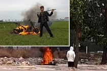 Cô gái tự đốt xe máy trong công viên: Có bị xử lý như Khá “Bảnh“?