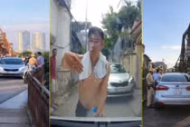 Lái xe ô tô say rượu gây náo loạn tại cầu Long Biên
