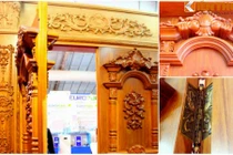 Lóa mắt cửa gỗ bạc tỷ trang trí nhà đại gia