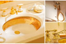 Muôn kiểu dát vàng thiết bị vệ sinh của đại gia Việt