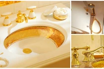 Muôn kiểu dát vàng thiết bị vệ sinh của đại gia Việt