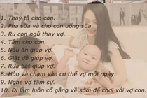 Chấm điểm chồng theo “10 việc khi vợ sinh, chồng làm được bao nhiêu“