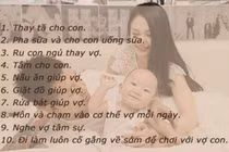 Chấm điểm chồng theo “10 việc khi vợ sinh, chồng làm được bao nhiêu“