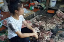 Một công ty thu mua đàn lợn của tiểu thương bị hắt chất bẩn