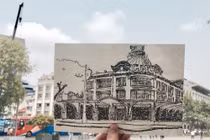 Ngắm Sài Gòn khác lạ trước 1975 qua nét vẽ sinh viên