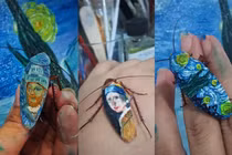 Video: Ấn tượng với những bức vẽ độc lạ trên… xác gián