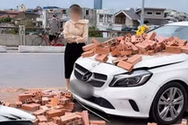 Sau va chạm với xe xích lô, nữ tài xế có hành động đáng nể