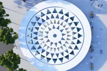 Cận cảnh lắp kính giếng trời khổng lồ tại ga ngầm Bến Thành