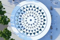 Cận cảnh lắp kính giếng trời khổng lồ tại ga ngầm Bến Thành