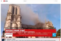 YouTube nhầm vụ cháy Nhà thờ Đức Bà ở Paris là khủng bố 11/9