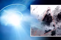 Vật thể to ngang hòn đảo nghi UFO trồi lên từ Thái Bình Dương?