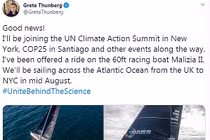 Chèo thuyền từ Anh đến... New York nỗ lực chống biến đổi khí hậu