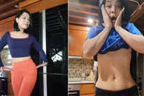 Vợ của danh hài Xuân Bắc vén áo tiết lộ số đo vòng hai