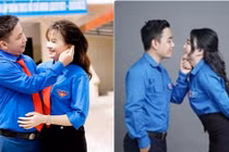 Độc đáo ảnh cưới nhuộm sắc xanh thanh niên của cặp đôi Bí thư Đoàn