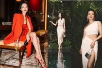 Thư Kỳ khoe vẻ đẹp gợi cảm chân dài miên man ở tuổi 47