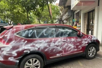 Công an TP Hải Phòng thông tin vụ xe Honda CRV bị phun sơn