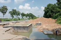 Cảnh ngổn ngang tại công trường dự án nước sông Đà 2