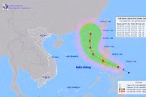 Bão Nalgae giật cấp 12 đang tiến vào biển Đông
