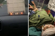 Xe tải đánh võng trước xe cấp cứu, điều dưỡng ức phát khóc 