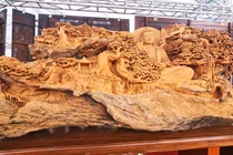 Mãn nhãn pho tượng hướng Phật điêu khắc tỉ mỉ, ai ngắm cũng "trầm trồ"