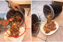 Đôi vợ chồng vừa đưa con rời đi, nhà hàng buffet phát hoảng