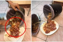 Đôi vợ chồng vừa đưa con rời đi, nhà hàng buffet phát hoảng