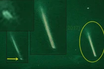 Xôn xao vật thể như UFO bắn cột sáng khổng lồ ở Úc