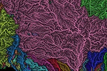 Mãn nhãn với hình ảnh lạ về hệ thống sông ngòi ở Mỹ