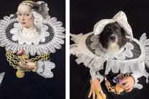 Cười ngất 300 bức tranh cổ điển do cún cưng tạo hình 