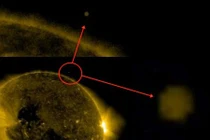 Vật thể lạ hình cầu nghi UFO tiếp cận gần Mặt trời