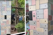 Nhiều đồn đoán về thân thế gia chủ căn nhà có cổng ốp toàn iPhone