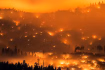 Cảnh cháy rừng đẹp siêu thực qua ống kính người đuổi bắt