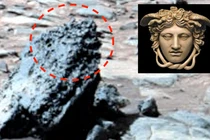 Sửng sốt phát hiện hình đầu quái vật Hy Lạp trên sao Hỏa