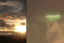 Vật thể hình kim cương xanh khổng lồ lộ diện nghi UFO