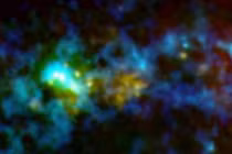 Kỳ quái đám mây phát sáng hình cây kẹo ở thiên hà Milky Way