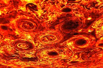 Kỳ thú lốc xoáy trên sao Mộc xếp kiểu hình học